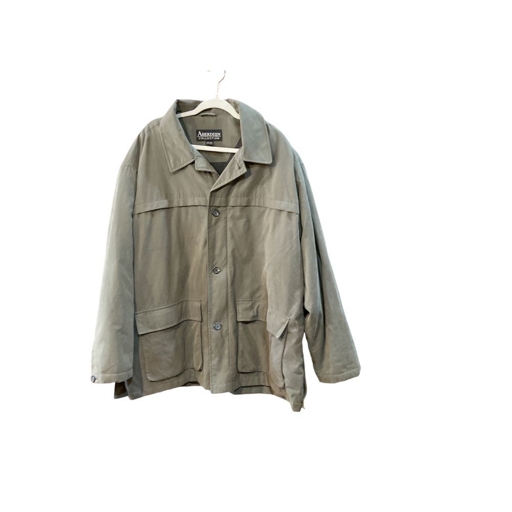 Aberdeen Collection Olive‎ Green  Jacket Outdoor lined  full zip  buttons Sz 2XL